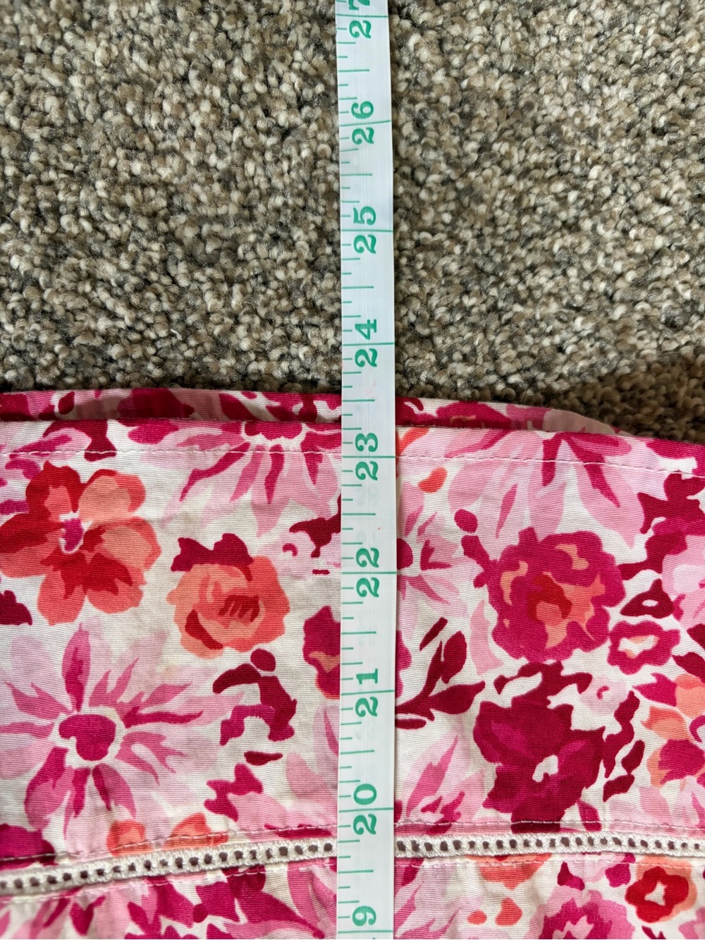 St. John's Bay Skirt Cotton A-Line Pink Floral Knee Length Y2K VTG Garden Midi - Picture 11 of 11